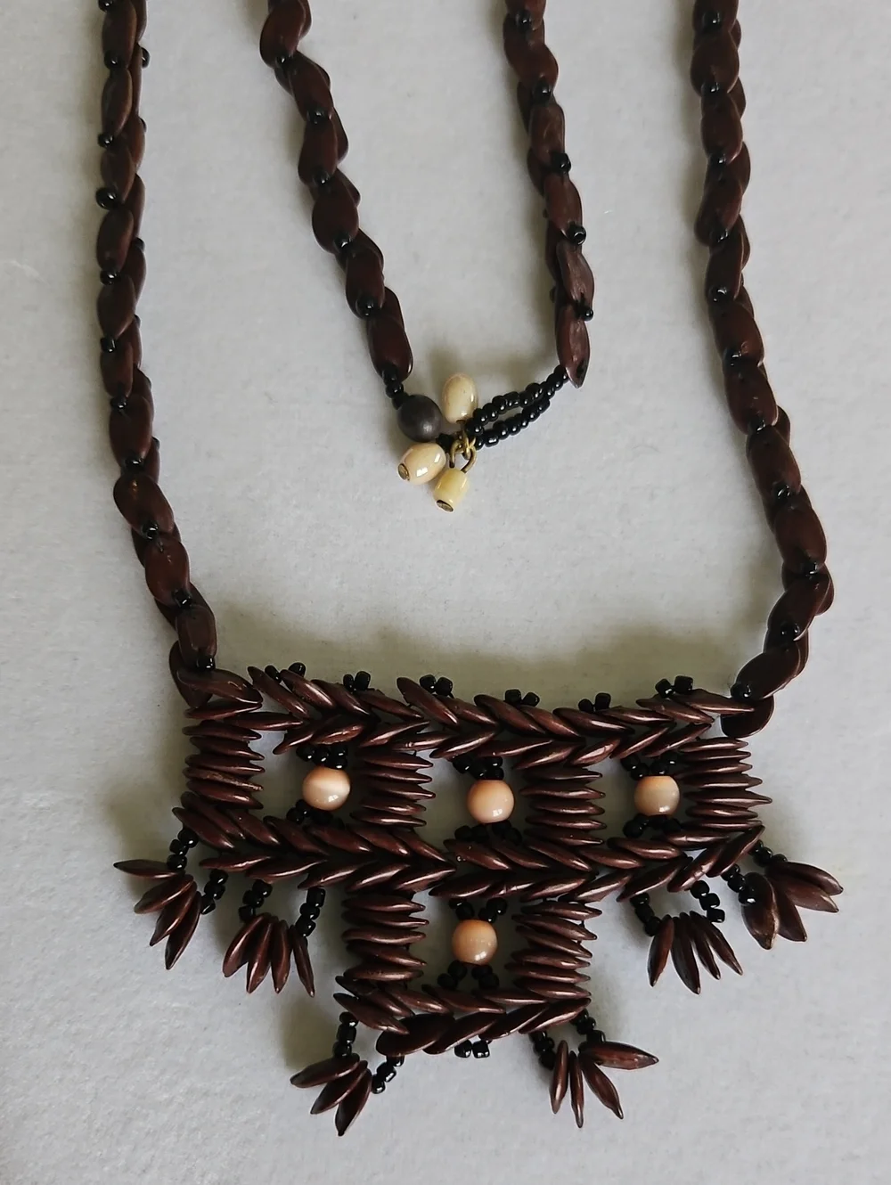 Vintage Hawaiian Koa Seed Necklace
